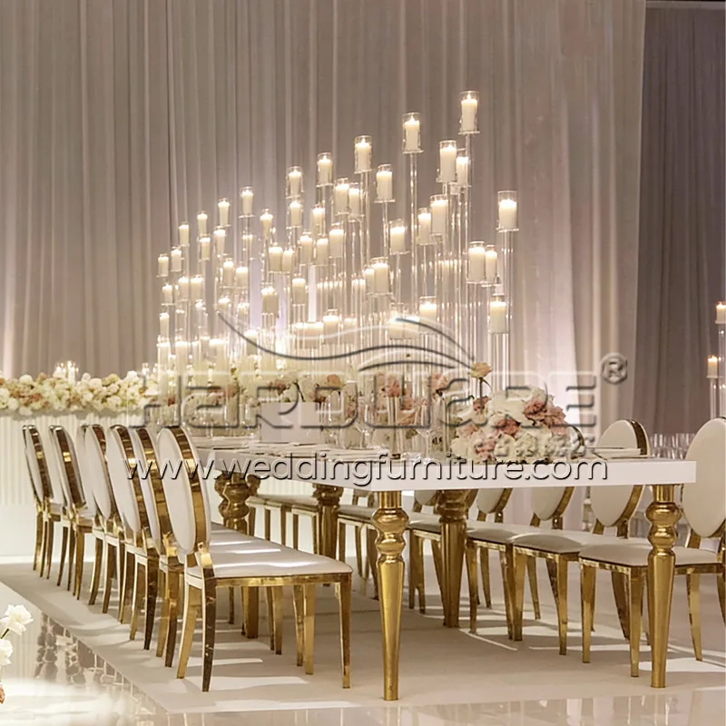 Gold & White MDF Banquet Table Steals the Show