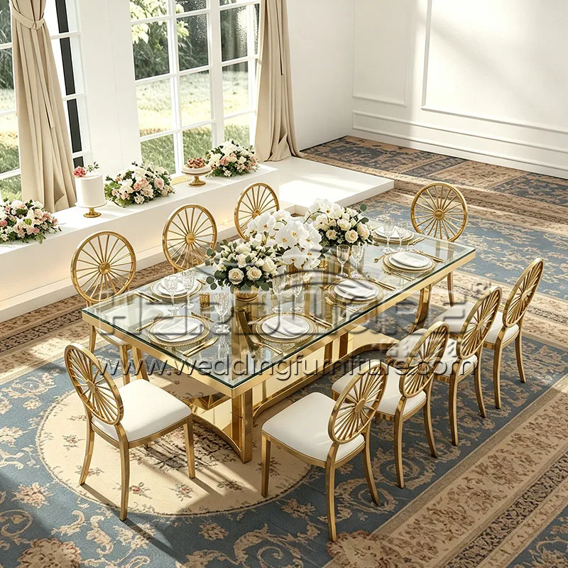 U-Base Trestle Wedding Table for Luxury Wedding Banquets