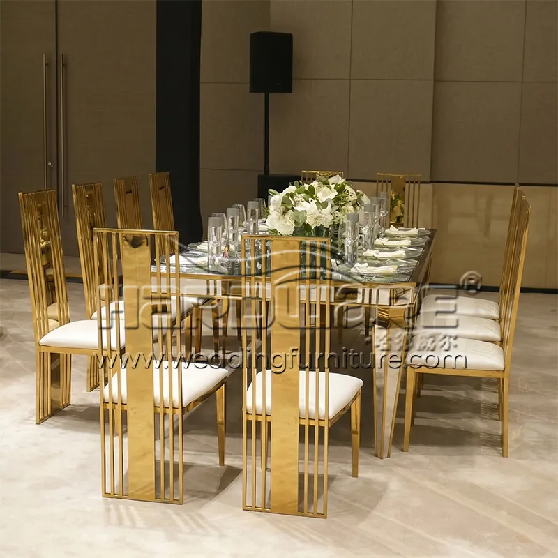 Gold Stripe Dining Chair is Perfect for Weddings